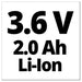 АКУМУЛАТОРНА НОЖИЦА ЗА ТРЕВА И ХРАСТИ EINHELL GC-CG 3.6/70