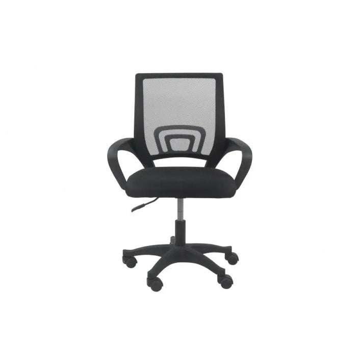 Topeshop FOTEL MORIS CZERŃ офис/компютърен стол Подплатена