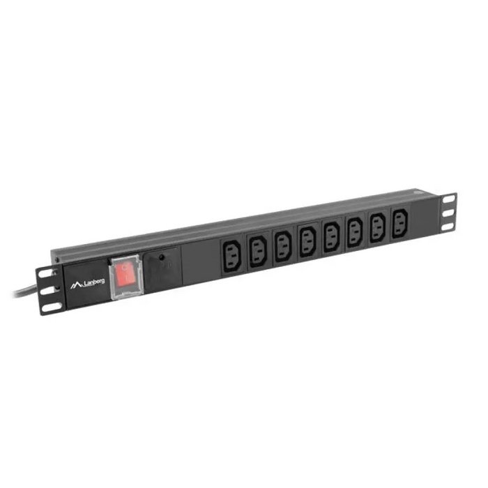 Lanberg разпределителен блок (pdu) 19’’ 1U 16a 2m 8x iec