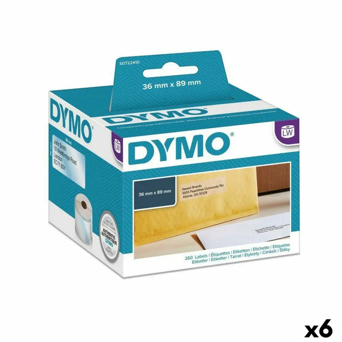 Етикети за принтер Dymo 89 x 36 mm LabelWriter™ Прозрачен