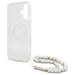 Калъф Guess IML с блясък и перлена каишка MagSafe за iPhone