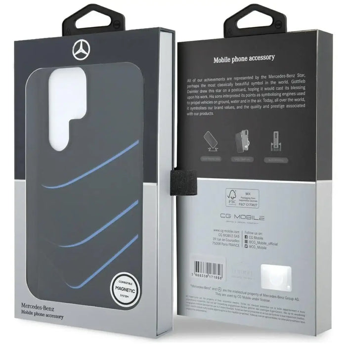 Силиконов кейс MagSafe с контрастни извивки Mercedes