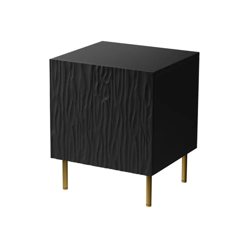 Нощно шкафче 2 бр. JUNGLE 53.5x40.5x44 черен мат + златисти