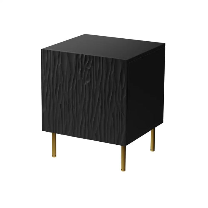 Нощно шкафче 2 бр. JUNGLE 53.5x40.5x44 черен мат + златисти