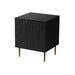 Нощно шкафче 2 бр. JUNGLE 53.5x40.5x44 черен мат + златисти
