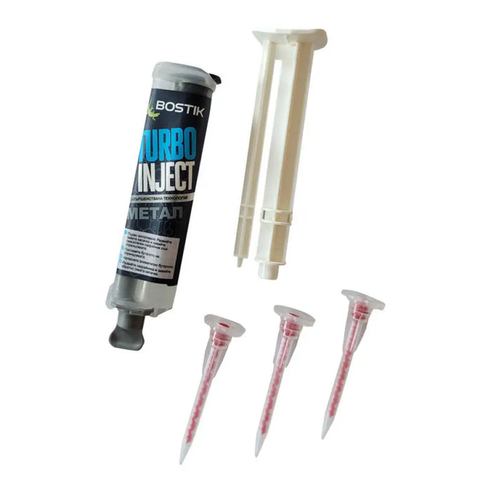 ЛЕПИЛО ЗА МЕТАЛИ 10 G 3 НАКРАЙНИКА BOSTIK TURBO INJECT