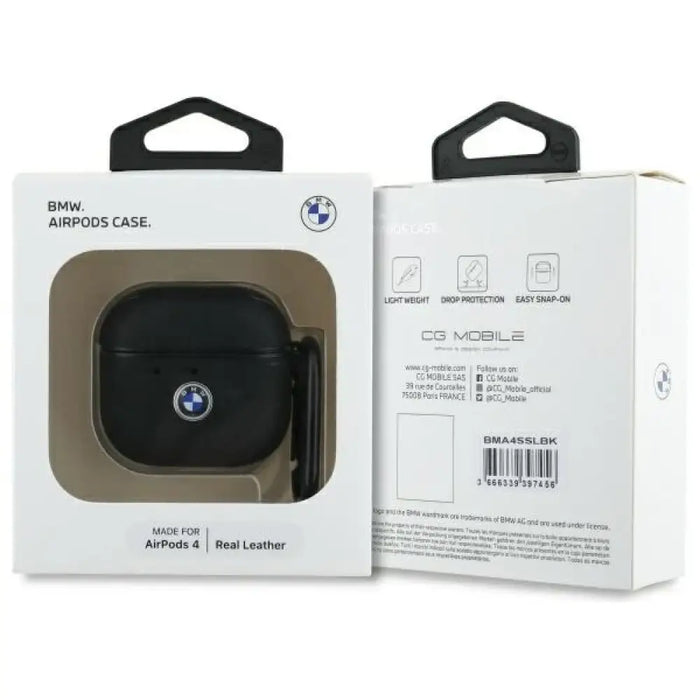 Капак BMW BMA4SSLBK AirPods 4 черно/черно сребристо лого