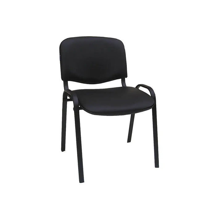Посетителски стол Iso Black екокожа черен