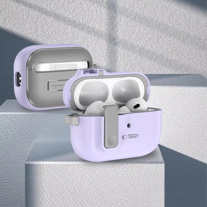 Тънък калъф Tech-Protect с карабинер за Apple AirPods Pro 1