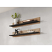 Комплект Cama от два рафта 125см SOHO дъб левкас/черен
