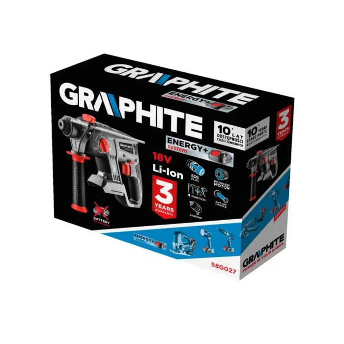 АКУМУЛАТОРЕН БЕЗЧЕТКОВ ПЕРФОРАТОР GRAPHITE 58G027 18 V 2.20
