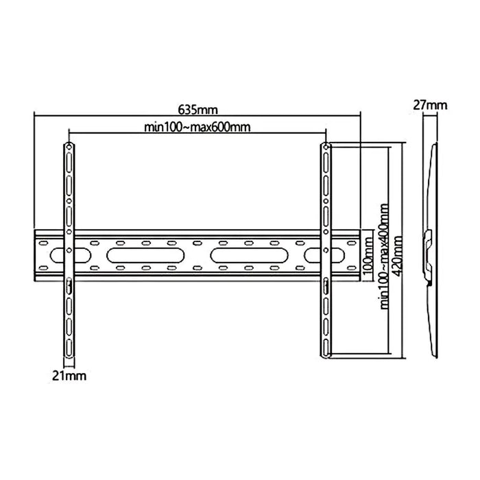 Икономична ТВ стойка Maclean max VESA 600x400 37-70’’ 45 кг
