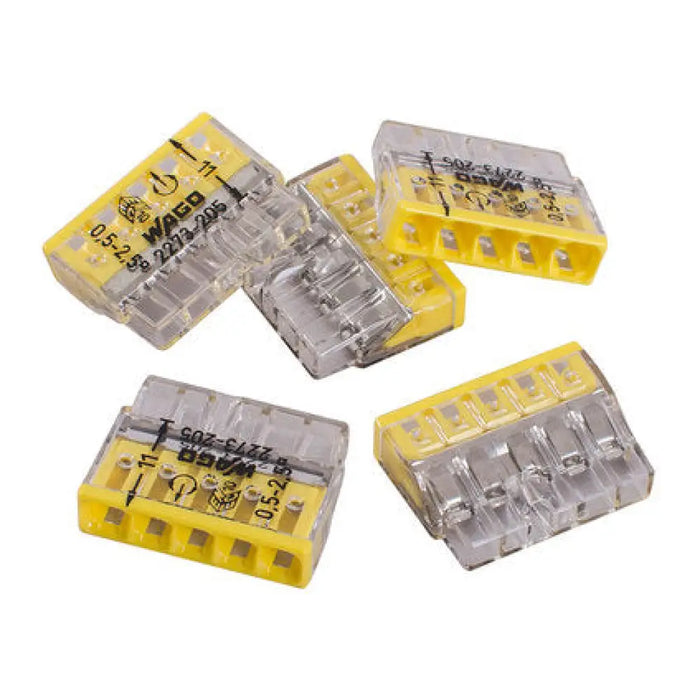 КЛЕМА ЗА КАБЕЛ С БЪРЗА ВРЪЗКА 5X0.08MM МЕК/2X2.5MM ТВЪРД