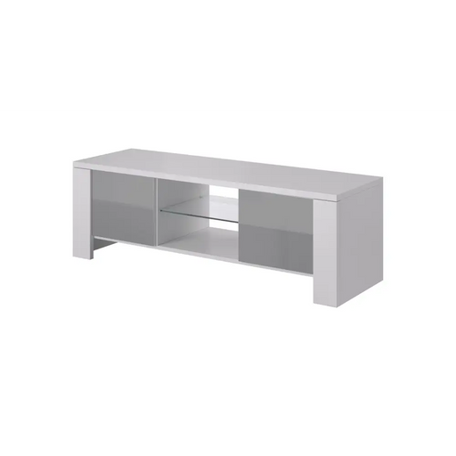 Поставка за телевизор Cama WEST 42/130/42 бяло/сив гланц