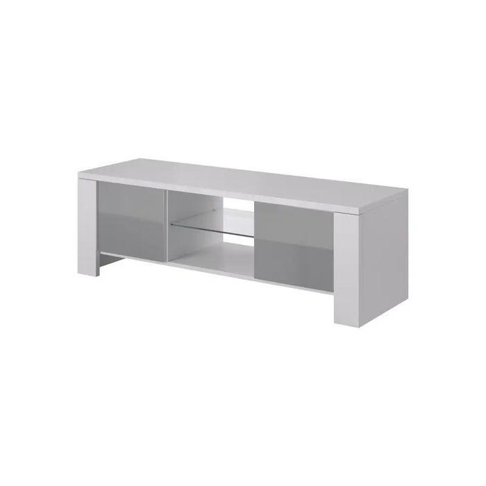 Поставка за телевизор Cama WEST 42/130/42 бяло/сив гланц