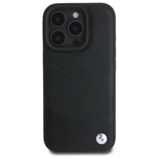 Кожен калъф за iPhone 16 Pro Max със знак BMW Crossing