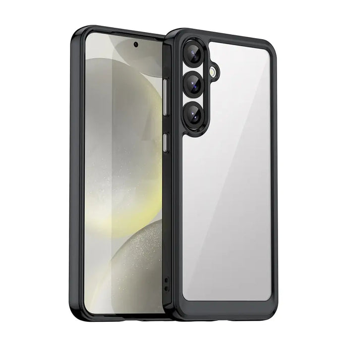 Кейс Outer Space с гел рамка за Samsung Galaxy S25 + - черен