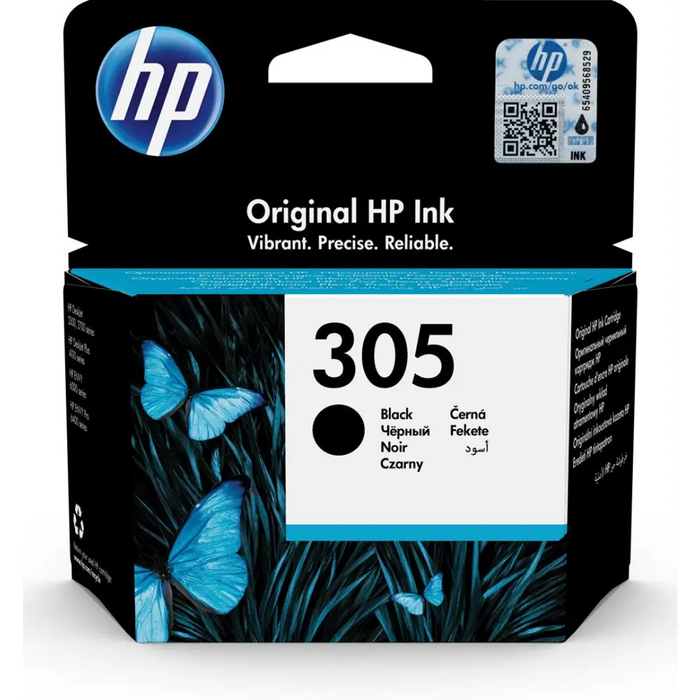 HP 305 черна оригинална касета с мастило 1 бр.