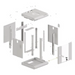 Шкаф Lanberg 10’’ за стенен монтаж 6U/300x300 (плосък