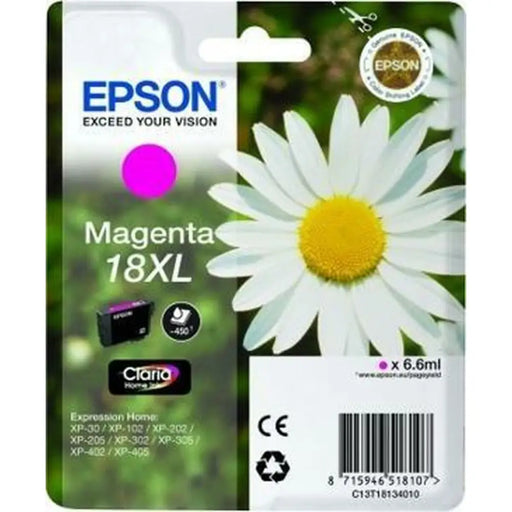 Оригиална касета за мастило Epson Nº18XL Пурпурен цвят (10