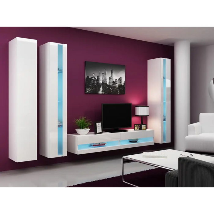 Стойка за телевизор Cama VIGO NEW 30/180/40 бяло/бял гланц