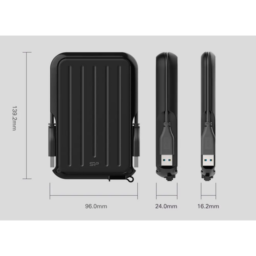 Външен твърд диск Silicon Power A66 2000 GB Черен Жълт
