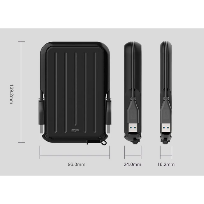 Външен твърд диск Silicon Power A66 2000 GB Черен Жълт