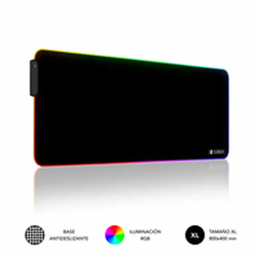Подложка за мишка Subblim SUBMP-02RGB01 Черен Многоцветен