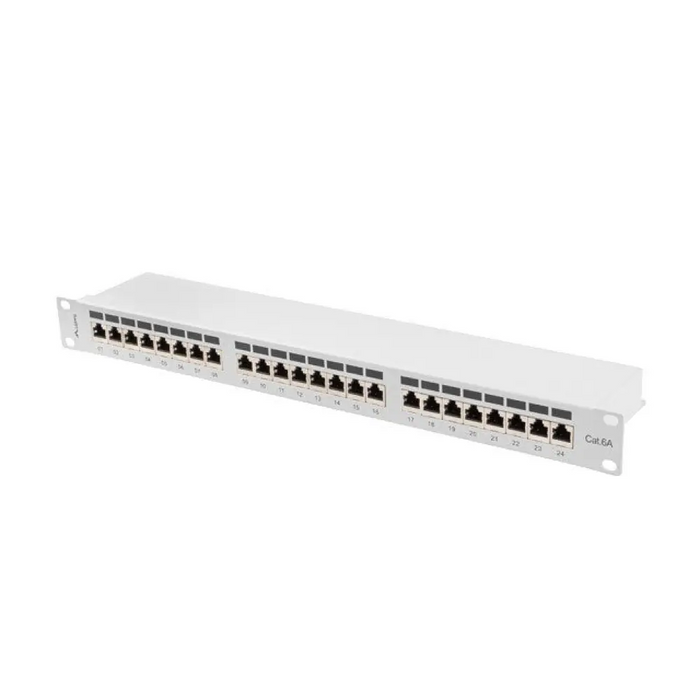 Пач панел Lanberg 24 порта 1U 19’’ CAT.6a ftp с кабелен