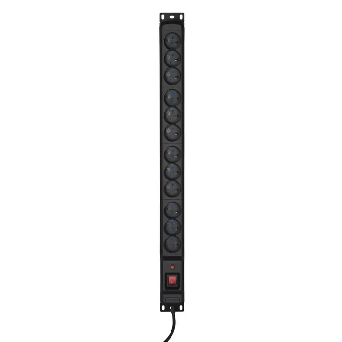 Разклонител Activejet COMBO 12 гнезда 3м черен