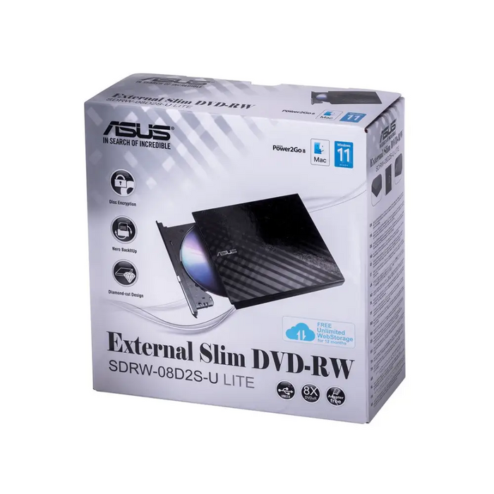 Външно USB DVD записващо устройство ASUS SDRW-08D2S-U LITE