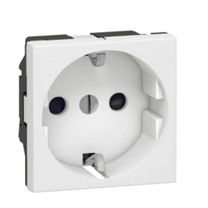 ДВУМОДУЛЕН КОНТАКТ 2Р + Т ШУКО MOSAIC LEGRAND - БЯЛ