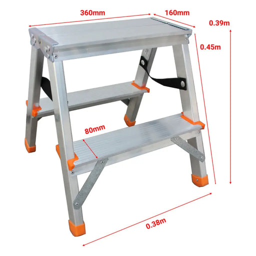 СТЪЛБА АЛУМИНИЕВА ДВУСТРАННА 2 СТЪПАЛА ARON BSS-2