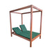 ГРАДИНСКИ ШЕЗЛОНГ ДВОЙКА С БЕСЕДКА MERANTI 210X134X212