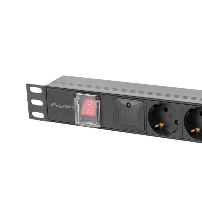 Lanberg разпределителен блок (pdu) 19’’ 1U 16a 2m 6x шуко