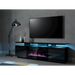 RTV EVA шкаф с електрическа камина 180x40x52 см черно/черно