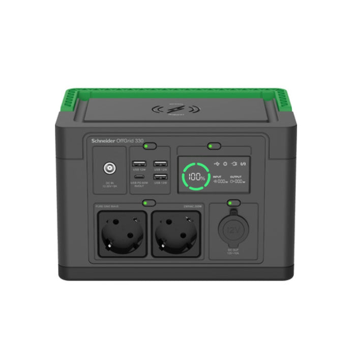 Schneider OffGrid Portable Power Station 330, 332Wh литиево-йонна, 2 шуко, синусоида