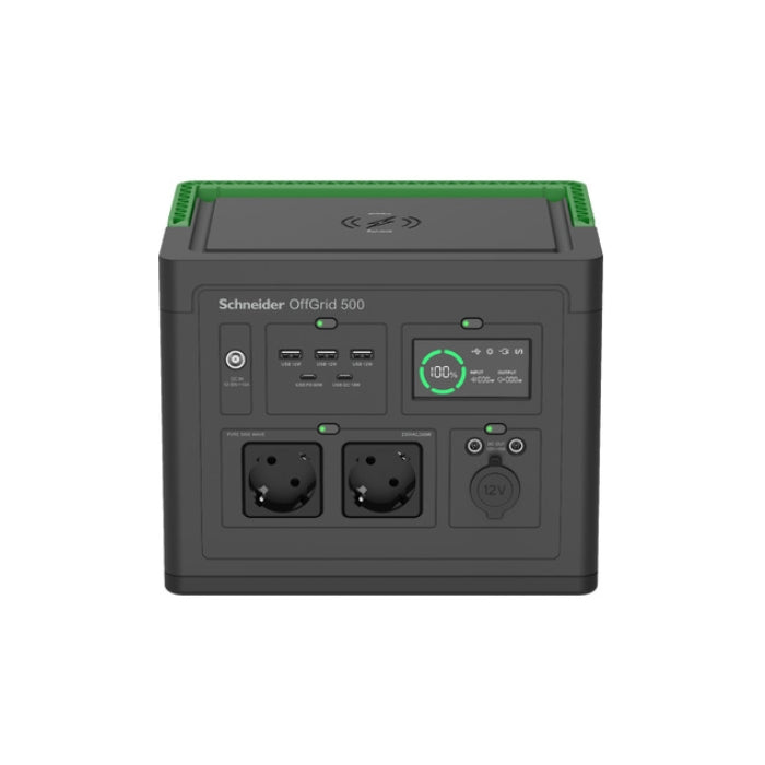 Schneider OffGrid Portable Power Station 500, 517Wh литиево-йонна, 2 Schuko, синусоида