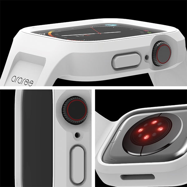 Калъф Araree Duple Pro с каишка за Watch 44, бял