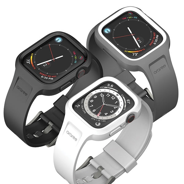 Калъф Araree Duple Pro с каишка за Apple Watch 44 мм, сив