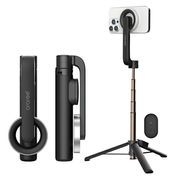 Araree Selfie Stick M1 Magfie Pod MagSafe Tripod за телефон, черен