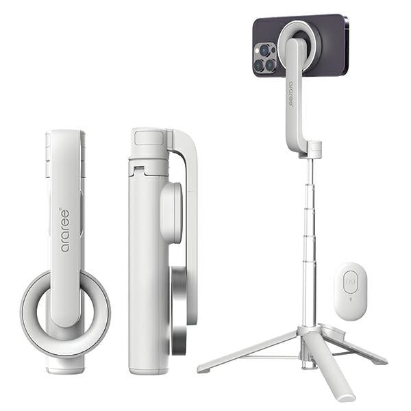 Araree Selfie Stick M1 Magfie с MagSafe тринога, бял