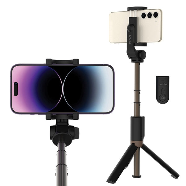 Araree Selfie Stick M1 със статив за телефон, черен