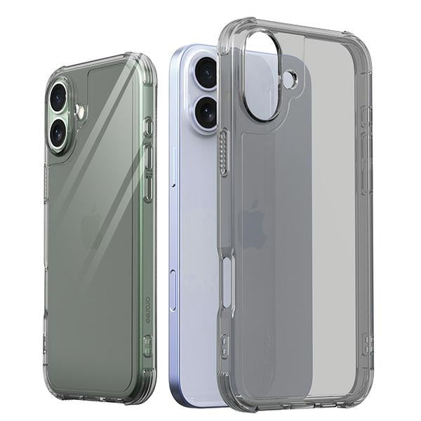 Силиконов калъф Araree Flexield за iPhone 16 Plus 6.7", сив/прозрачен черен
