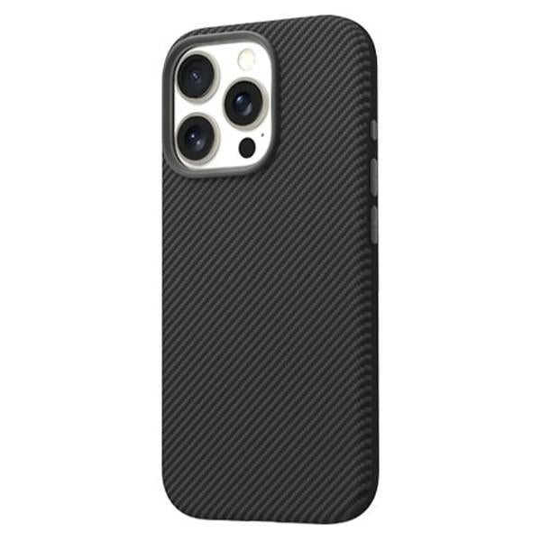 Калъф Araree Pellis Carbon за iPhone 16, черен