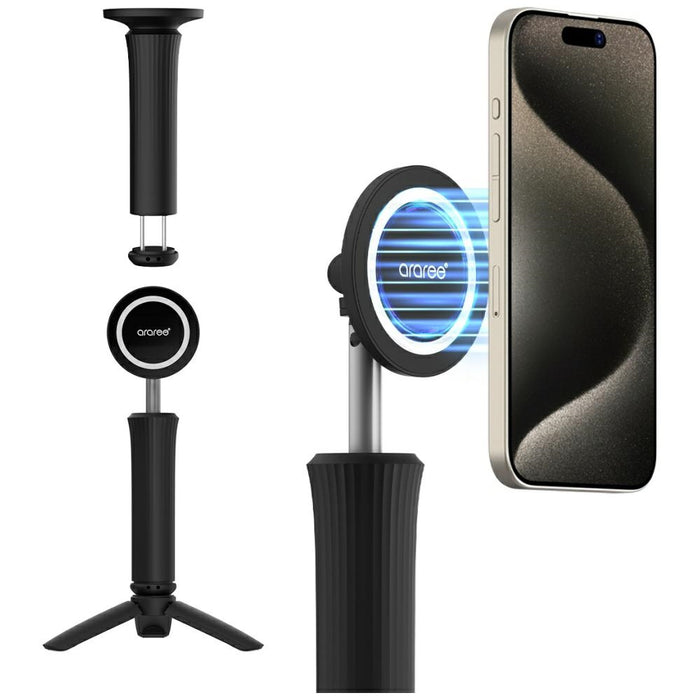 Селфи стик Araree Magfie Pod LiteTripod MagSafe, черен