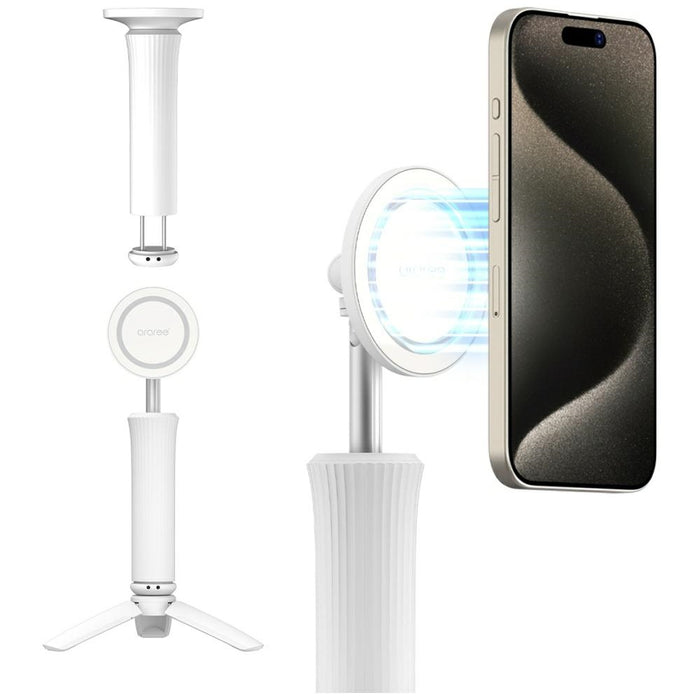 Selfie stick Araree Magfie Pod LiteTripod MagSafe, бял
