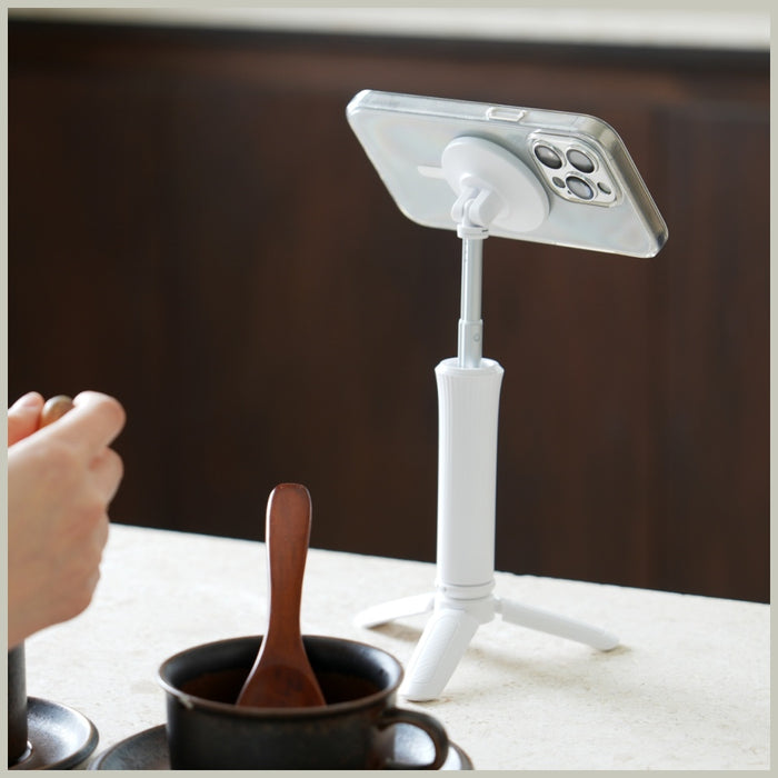 Selfie stick Araree Magfie Pod LiteTripod MagSafe, бял