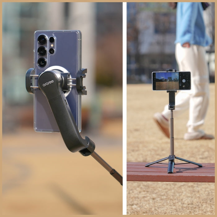 Selfie stick Araree Pod Gimbal 1XTripod, черен