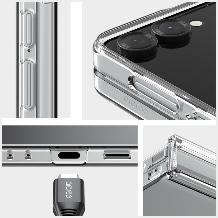 Калъф Araree Nukin 360 за Samsung Galaxy Z Flip7, прозрачен